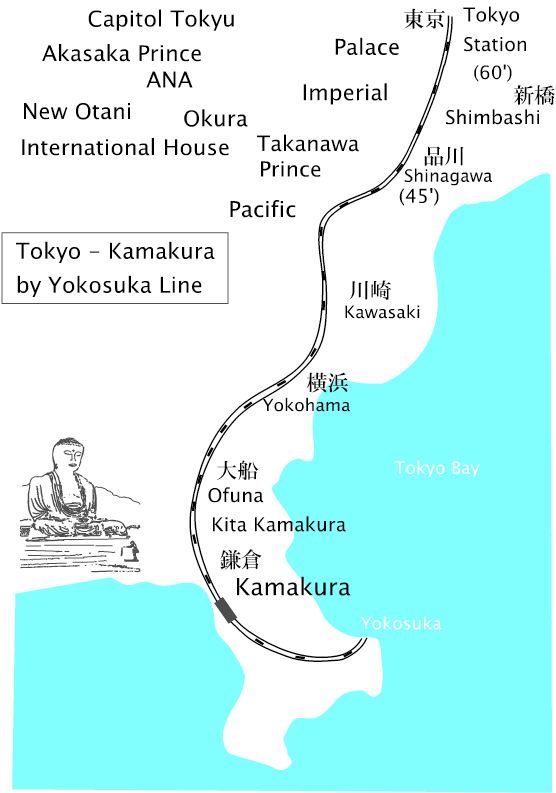 From Tokyo to Kamakura by JR Yokosuka Line